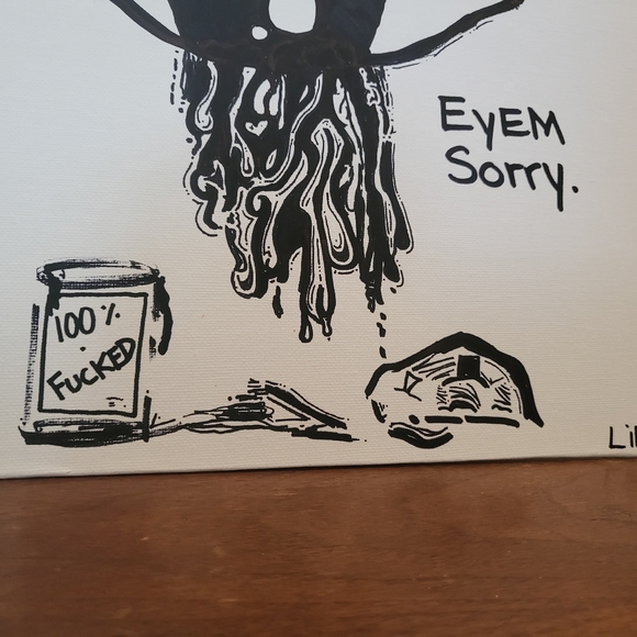 Black Marker Sketch | Eyedeas | LiMBo | 9x9 Canvas - Picture 3 of 7